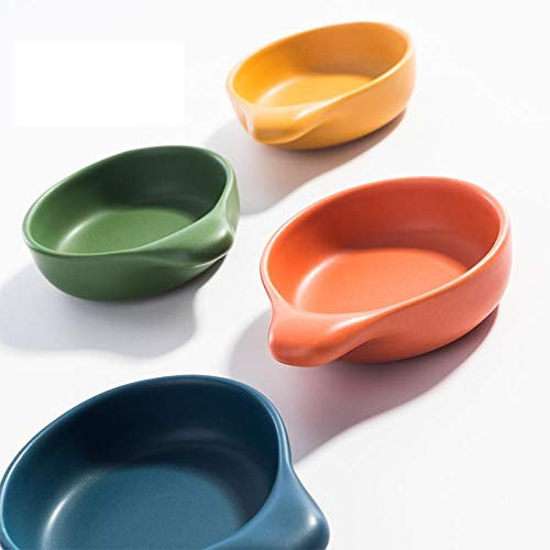 CiotolaCiotola per salsa per immersione domestica Weidie, piatto piccolo stile giapponese, piatto per salsa, piatto per condimento-Rosso peperoncino