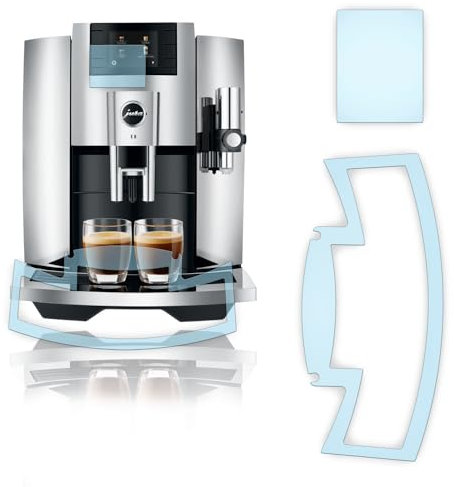 Abtropfblech Kratzschutz Folie und Display Schutzfolie geeignet für Jura S8 - S80 - E6 E60 E8 E80 Modell 2017