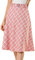 Allegra K Damen Kariert Rock Schottenrock Knielang A Linie High Waist Colorblock Midirock Rosa XS