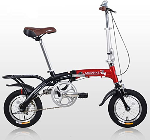 12 Zoll Klapprad, Single Gear Commuter Bike, für Körpergröße 140-180cm Männer und Frauen (Color : Black)