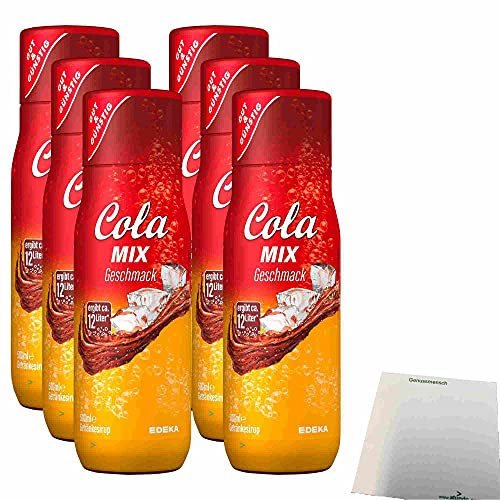 Gut & Günstig Cola Mix Getränkesirup 6er Pack (6x500ml Flasche) + usy Block