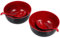 UPKOCH 2 Set Melamine Bowls with Spoons, Ramen Bowl Set, Asian Soup Bowls, Serving Bowls for Rice Salad (Black Red)