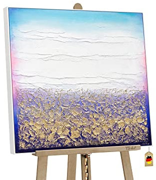 YS-Art Handgemalte Acrylbilder Meerlichter | Bilder Acryl Abstrakt Wohndecor | Gemälde Handgemalt | Acrylbild groß modern | Wand Gemälde | Abstrakte Ölbilder Schlafzimer Wohnzimmer