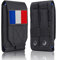 Aprocase Étui tactique Molle étanche pour téléphone portable - iPhone 11 12 13 Pro Max Samsung S22 S21 S20 FE Note 20 A02S Moins de 17 cm Avec 1 patch drapeau la France, Noir et 2 patchs noir/rouge