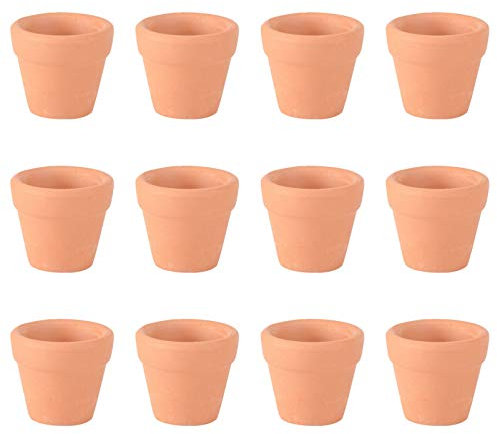 12 Mini Macetas De Terracota con Agujeros De Drenaje para Recuerdos Y Decoración De Bodas.