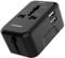 VOOMY Reiseadapter Weltweit, Universal Reiseadapter für 150+ Länder, Reisestecker Adapter Weltweit Europa USA Mexiko Australien, Universal all in one Travel Plug Adapter mit 2 USB und AC steckdose