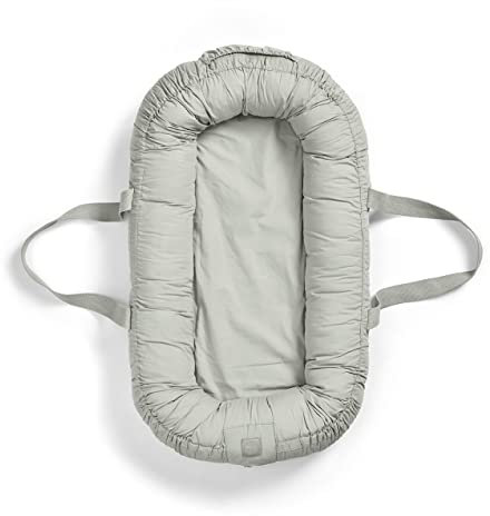 Elodie Details Babynest Kuschelnest Tragbare Babynestchen Neugeborene Kokon für Babys und Säuglinge, Waschbare Reisebett Baby Nestchen 100% Baumwoll 78x45 cm – Mineral Green