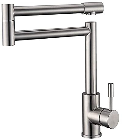 Miscelatore lavello da cucina, miscelatore, rubinetto Sinkrust, rubinetto da cucina pieghevole creativo senza piombo Rubinetto monocomando girevole a 360 ° con beccuccio alto girevole Miscelatore