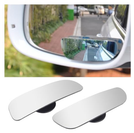 JNNJ 2 Stück Auto Blind Spot Spiegel, Weitwinkel Seitenspiegel HD Konvexe Spiegel, 360 Grad Einstellbar Rückspiegel, Zusätzliche Rückspiegel Für Alle Arten Fahrzeugen