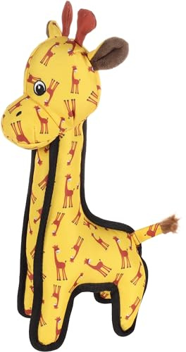 Flamingo Hundespielzeug Patero Giraffe – Gelb | Mit Squeaker | Extrem Stark & Langlebig