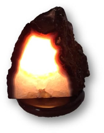Achat Stein Lampe | Edelstein Kristall Lampe | Rohstein Licht - Achat Naturstein (L-198)