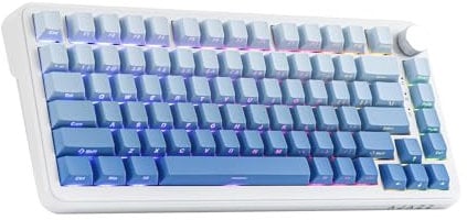 MechLands AJAZZ AK820 MAX Upgraded Gasket-Mounted Wireless Mechanical Keyboard, BT5.0/2.4GHz/USB-C Gaming Keyboard, mit 5-Layer Polsterung, Flex-Cut PCB, FR4 Platte, RGB für Win/Mac (Blau)