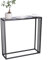 Anwicar Table console en métal noir 80 x 80 x 25 cm avec cadre en métal Table de couloir Table d'appoint Table d'appoint Salon Entrée