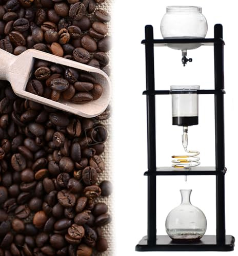 ExoticaBlend 5-8 Personen Iced Coffee Cold Brew Drip Tower Kaffeemaschine Aus Holz, Produktkapazität 1000 Ml, Mit Slow Drip-Technologie, Für Das Home Office