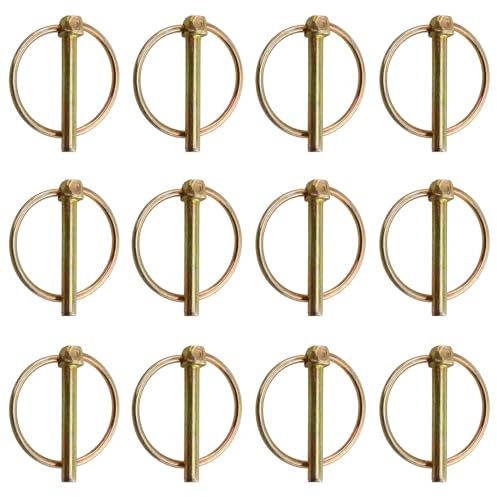 Pasador plegable, 12 unidades, pasador plegable para remolque, pasador plegable M4.5, pasador de seguridad redondo, juego de surtido, para tractores, remolques, camiones