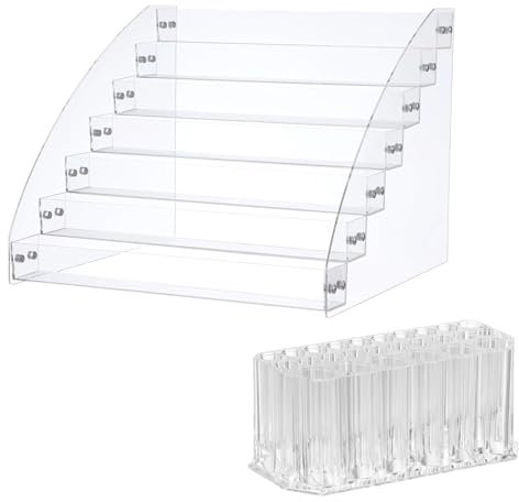 Ralondbey Solution de rangement de peinture pour économiser de l'espace - Support acrylique 7 couches pour tubes de peinture et pinceaux