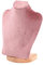 perfk Hochwertiger Schmuckständer, Schaufensterpuppe Schmuckbüste Schmuckhalter für Halsketten Anhänger usw,23 Cm Rosa Samt