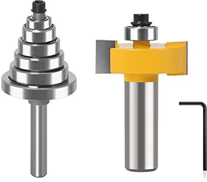 2 Stücke Rabbet Router Bit Mit 6 Lager Multi Falz Router Bit Werkzeuge Für Hartholz Weichholz Synthetische Bord
