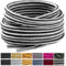 Stepace Cordones Redondos para Botas [2 pares] Cordones Duraderos para Botas de Senderismo y Trekking Zapatos, Longitud 100-180cm Black White-130(Stripe)