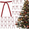 24 fiocchi rossi per albero di Natale, fiocchi in velluto per albero di Natale, fiocchi di velluto per Natale, 12,7 x 17,8 cm, ornamenti natalizi in velluto per confezioni regalo, ghirlande,