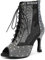 ZYXWVU Stivali da Ballo Latino Donna Americano Punta Aperta Strass Stivaletti da Ballo per Salsa Tango Bachata Pratica Performance Nero, 41 EU