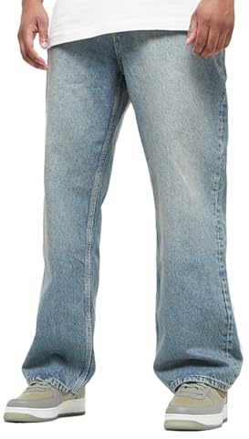 2Y Studios Herren Baggy Jeans Adrik Basic raw Blue