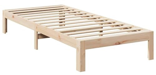 vidaXL Massivholzbett ohne Matratze 80x200 cm Kiefernholz, Bettrahmen, Schlafzimmerbett, Doppelbett, Schlafzimmermöbel, Bett, Holzbett, Massivholzbett