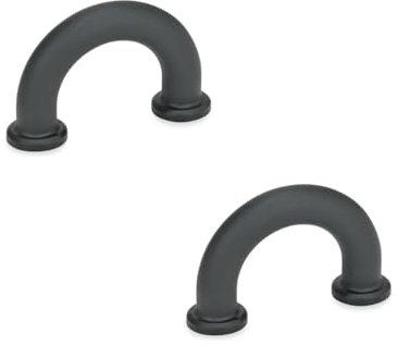 Ganter Normelemente , Fingergriff, Möbelknauf, Ziehgriff, 2 Stück, Kunststoff Schwarz, Bohrungsabstand 30mm, GN 224.3-9-30-B3,5-SW