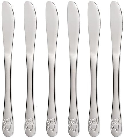 GRÄWE Kindermesser, 6 Stück, Edelstahl, Serie TEDDY