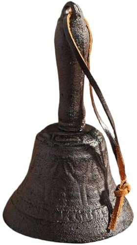 Handglocke für Erwachsene, Laute Vintage-Handglocke aus Gusseisen, zum Trainieren von Haustieren, Wecken von Familien oder als Signal für Schüler, Betreuer und Kunden.
