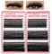 Yomice Extensions de cils individuels moelleux 60D + 80D + 100D, cils en grappes naturelles et volumineuses à faire soi-même de 8 à 16 mm, courbure D russe à la maison (60D + 80D + 100D)