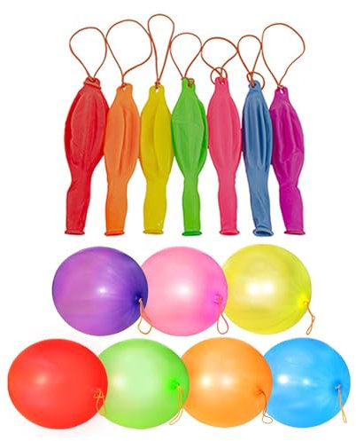 Tourima 7 Große Luftballons 10 Inch Punch Luftballons Bunt, Luftballons Groß für Kinderluftballons Deko und Luftballons Geburtstag, Partys, Hochzeiten, Kommunion Feiern