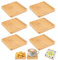 6 Stück Mini Bambus Tablett Quadratisch, 9cm Klein Tablett Aus Holz, Mosaik Untersetzer, Holztablett Klein für Trinkbecher, Kerzen, Blume Pflanze, Kaffee, Kuchen, Wohnzimmer Deko, DIY-Mosaikbedarf
