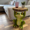 Online Fuchs Beistelltisch Frosch mit runder Baumscheibe - Nachttisch, Sofatisch für Couch, Gartentisch - Dekofigur Frösche - 50 cm hoch - Outdoor geeignet