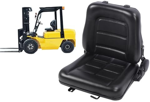 Chariot élévateur à fourche réglable, tracteur universel, pour pelleteuse, dozer, retenue des hanches, micro interrupteur et cuir synthétique PVC, matériaux métalliques (sans accoudoir)