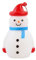 Muñeco de nieve para árbol de Navidad, pequeñas luces intermitentes, decoración de casa de campo
