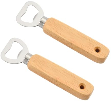 2 ouvre-bouteille poignée en bois, décapsuleurs avec manche en bois, cadeau, décapsuleur