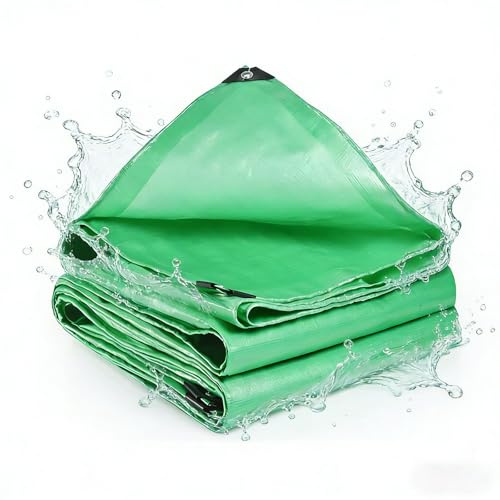 Bâche de Protection 200 x 200 cm Résistance Anti-UV Bâche de Protection Extérieur Étanche & Indéchirable pour Meubles, Bois, Piscine, Camping, Chantier, Vert
