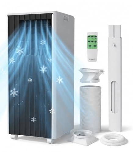 Aria condizionata mobile 14.000 BTU raffreddamento deumidificatore e ventilatore 3 in 1 Raffreddamento rapido per ambienti fino a 750 metri quadrati piedi incluso set di finestre