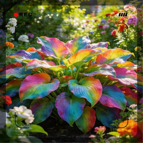 Buntblättrige Hosta: immergrün; hervorragend geeignet als Bodendecker und für die Gestaltung von Innenhöfen-6 root-B