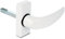 Amig - Poignée de porte à rosace - Modèle Delta - En aluminium - Mesure : 121 x 72 mm - Carré de 8 mm - Blanc