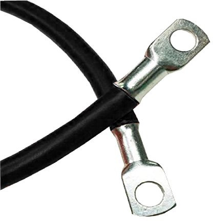 Negative Black Battery Earth Strap 600mm, 24 Inch Switch Starter Cable Car Flexi Lead
