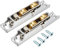 sourcing map roulette porte coulissante verre poulie de fenêtre roue galvanoplastie en laiton diamètre de 14.5mm 2pcs