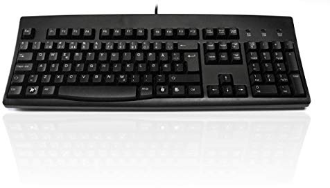 Accuratus 260 Norwegian - USB & PS/2 Full Size Norwegian Layout Professional Keyboard with Contoured Full Height Touch Typing Keys