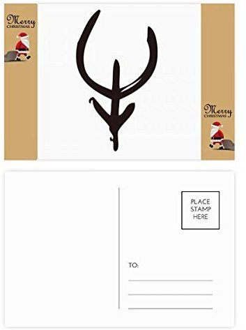 Bones-Inscriptions Postkarte mit chinesischem Tierkreiszeichen Kuh, Weihnachtsmann, 20 Stück