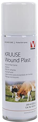 KRUUSE Wundpflaster Spray, teerfrei (wasserfester Schutzfilm ohne Teer, Sprühpflaster für Hunde oder Pferde, Flüssigpflaster für die schnelle Wundheilung, Pflaster Tiere), 200 ml