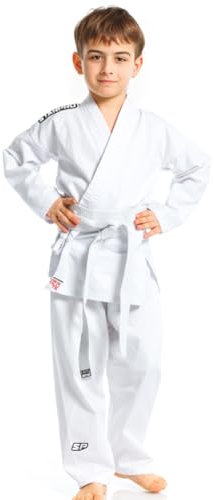 Starpro Kimono Bambini Judo GI 250 Grammi Com Miscela di Cotone Premium. Uniforme Professionale per Allenamento e Competizioni - Biano - Bambina e Bambino - 100cm-170 cm - Con cintura