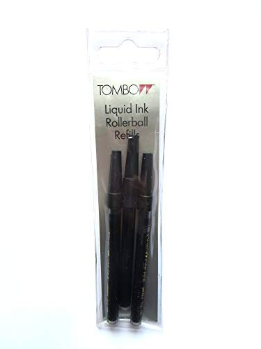 Tombow Tintenroller-Ersatzminen für Flüssigtinte, 0,5 mm, Schwarz, BK-LP05-1HP