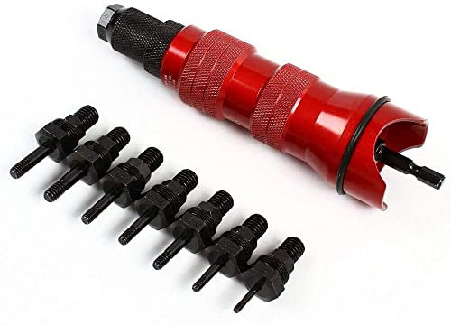 2,4–6,4 mm Profi-Nietadapter Nieten Aufsatz Nietaufsatz Nietgerät Akkuschrauber Nietmuttern-Aufsatz, professioneller Nieten-Adapter, Nieten-Aufsatz, Nietwerkzeug, Akkuschrauber