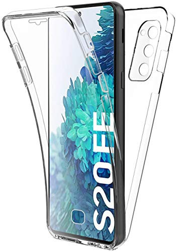 AURSTORE Coque pour Samsung Galaxy S20 FE 5G / 4G (6.5 Pouce) Protection intérale Avant + Arrière en Rigide, Housse Etui Pochette Tactile Protection 360 Degré Antichoc (Transparent)